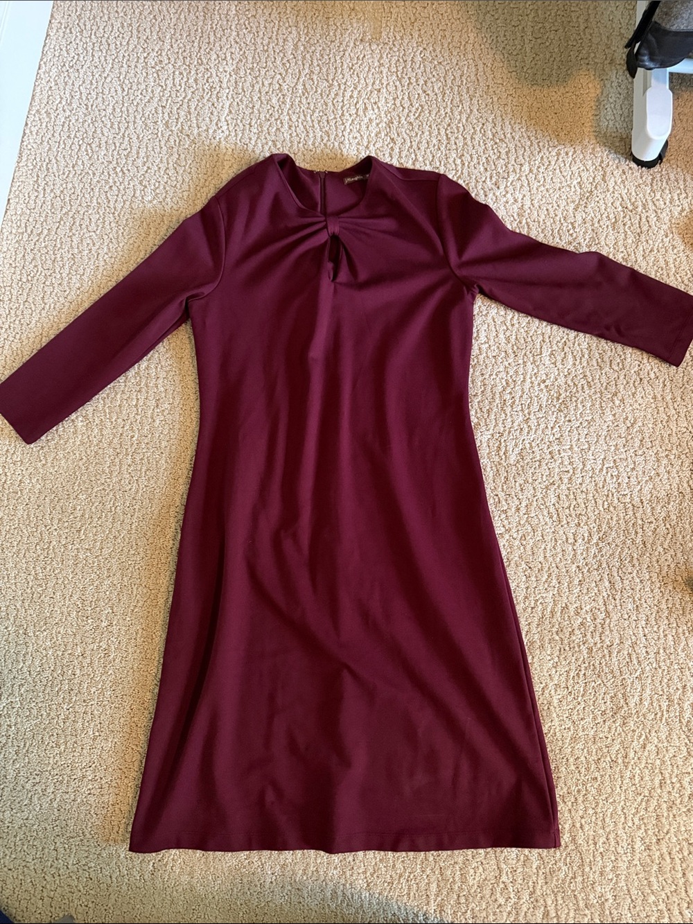 J. McLaughlin Burgundy Midi Dress